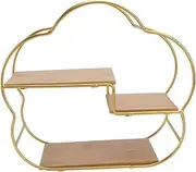 1pc Wall Shelf Wall Hanging Shelves Metal Storage Rack Metal Wall Shelf Bathroom Kitchen Floating Shelves Metal Wall Storage Basket Cloud Wall Decorations Home Supply Storage Stand