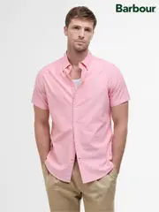 Barbour® Orange Oxtown S/S T Horizon 100% Cotton Shirt (F63365) | $147