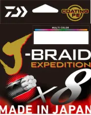 Daiwa J Braid Expedition x8 300m Multi Colour Braid Fishing Line #20lb