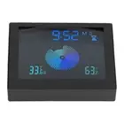 (Black)5in Wall Shower Clock Digital Timer Alarm Temperature Humidity Display AA