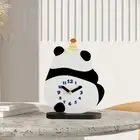 Panda Desktop Clock Modern Silent Clock for Living Room Kids Room Bedroom