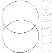 VICASKY Set of 10 Acoustic Guitar Strings Stainless Steel Wire Easy Install Longevity for Electric Folk Instruments