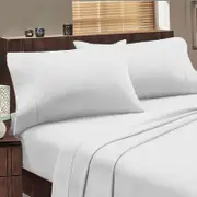 Accessorize Flannelette Egyptian Cotton Sheet Set White Single