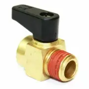 1/4" Mini Ball Valve Air Compressor Tank Drain Valve. 1'' long x 5/8'' wide