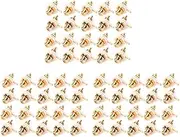 Voniecop 60Pcs Gold Plated RCA Terminal Jack Plug Female Socket Chassis Panel Connector for Amplifier Speaker