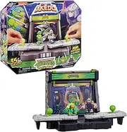 Akedo Legends of Teenage Mutant Ninja Turtles Battle Arena with 35+ Battle Sound Effects and 2 Exclusive Battling Mini Warriors - Leonardo and Shredder.