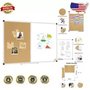 Elegant 36x24 Whiteboard Cork Board Combo - Smart Organization for Home & Office