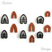 Pointed Arch Clay Cutter Set of 6 | Polymer Clay Cutter | Earring clay cutter |