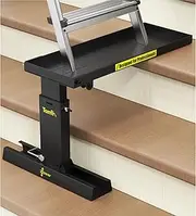 [Tanfix] Foldable | Heavy-Duty Ladder Extender Pro, High Strength Steel Material Design Ladder Extension Pro for Stairs w/Non-Slip Mat, 9.25-15.5" Adjustable Height, Applicable Ladder Feet Spacing 20"