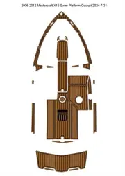 2008 Mastercraft X15 Swim Platform Cockpit Pads Boat EVA Teak Deck Flooring Mat
