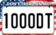 ATV and UTV 5x8 DON’T TREAD ON ME License Plate