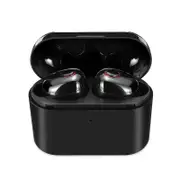 [bluetooth 5.0] Portable TWS True Wireless Earphone Mini Noise Cancelling Stereo Sport Headphone with Charging Box BLACK COLOR