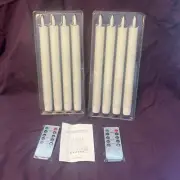 Flameless Flickering Window Tapers With Remote And Timer - new
