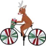 Rudolph Red Nosed Reindeer Bike Wind Spinner 20"