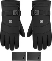 [bondoo] Electric Heated Gloves | 3.7V Battery Powered Heated Mittens with 3 Temperature Settings,Thermal Touchscreen Gloves for Hiking Camping Fishing Hunting Running