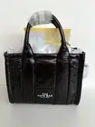 Marc Jacobs The Shiny Crinkle Micro Tote Black Leather Crossbody Handbag - NWT