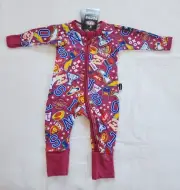 Bonds BWYUT 0WB Brisbane Lions AFL Printed Baby Zip Wondersuit Romper New