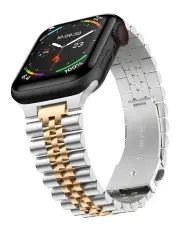 [Friendie] Stainless Steel Link Bracelet Band Watch in Silver/Gold