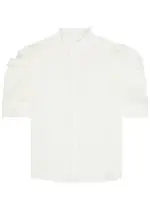 Frame Gillian Puff-sleeve Silk-chiffon Blouse - Off White - S (UK8-10 / S) S (UK8-10 / S)