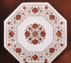 18" Marble side end coffee Table Top Inlay semi precious stones home decor