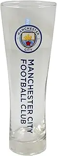 Manchester City FC Official Wordmark Football Crest Design Peroni Pint Glass