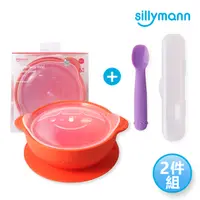 在飛比找PChome24h購物優惠-【韓國sillymann】100%鉑金矽膠寶寶輔食餐具2件組