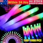 100-1000 PCS 3-LEDs Foam Sticks RGB Thunder Wand Glow Sticks Flashing Light Rave