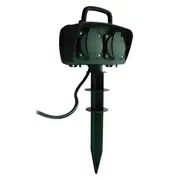 Ultracharge Garden Outdoor Power Board 2-Socket 1m Cord Extension (Green)