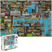 Adult Jigsaw Puzzle 8-bit London Map 500 Pieces Level 2 100% Recycled Card