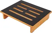 One Step Stools for Adults with Non-Slip Rubber Stepping Surface, Indoor/Outdoor Wooden Step Stools for Seniors, 450Ib Carrying Capacity, Suitable for Kitchen, Bathroom, Bedside Support