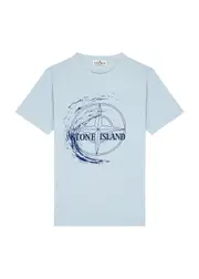 Stone Island Kids Logo-print Cotton T-shirt (14 Years) - Blue Light - 14YR (14 Years) 14YR (14 years)