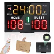 Basketball Scoreboard with Timer Clock, Digital Scoreboard with Remote, Porta...