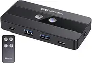 Cable Matters 10Gbps 4-Port USB and USB C Switch for 2 Computers with USBC, Includes Remote Control, Data Only, No Video Support, No Host Charging, Share 2X USBA and 2X USBC Peripherals