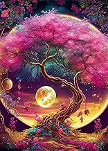 KEUASDV DIY Oil Painting, Paint by Number Kits on Canvas, Painting for Adults, Kids, Students and Beginner Arts Craft for Home Wall Decor 16 x 20 inch (Tree of Life)