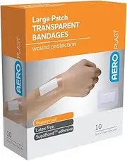 AeroPlast Transparent Large Patch 7.5 x 5cm Box of 10