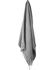 [Aura Home] Vintage Linen Fringe Throw in Smoke