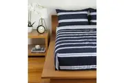 King Hudson Stripe Comforter Navy