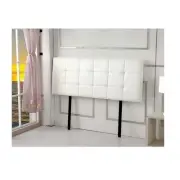 PU Leather Double Bed Deluxe Headboard Bedhead Bedroom Furniture - White