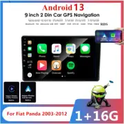9'' Android 13 Support For Carplay Car Stereo Radio GPS For Fiat Panda 2003-2012