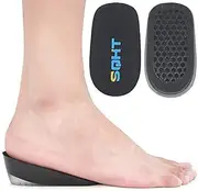SQHT's Height Increase Insoles - Gel Shoe Heel Lift Inserts & Pads, Achilles Tendon Cushion Cups for Men and Women (1.4'' Height)