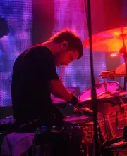 Drummer Zach Velmer of Sound Tribe Sector 9 performs at Day 2 of T- Old Photo