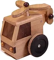 Woodylands Music Box Wind-up Toy Cars. Helicopter - Memory Tune - Woodylands Vehicles Handcraft Keepsake
