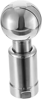 1pc 360 Stainless Steel Spray Ball Rotary Spray Ball Tank Washing Device Spray Nozzle Pump Sprayer High Power Water Pool Shut Off Valve Water Spray Ball Pressure Sprayer Silver