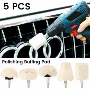 Polishing Pad Mop 5X Buffing Wheel Drill Kit Car Polisher Aluminum Stainless{