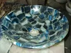 Blue Agate Sink Decor Handmade | Natural Stone Wash Basin | Unique Art Vessel"