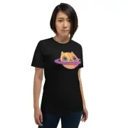 Cat Planet graphic tee Unisex t-shirt Cats catlover black white colors Fun