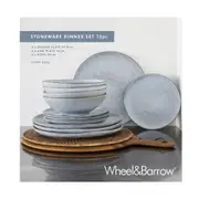 Stoneware Dinner Set Light Blue