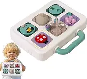 Busy Cube Sensory Toys - 6-in-1 Interactive Educational Toys Activity Sensory Toy,Explore Puzzle Toy Animal Sliding Learning & Kids