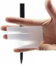 MilesMagic Magician's Lubor Lens Gimmick | Illusion Plastic Sleeve Invisible Card for Creative See Thru Mentalism | Close Up Real Street Stage Magic Tricks