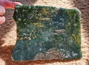 Moss Agate Slice, Crystals & Stones, Mineral Specimen, Metaphysical Healing